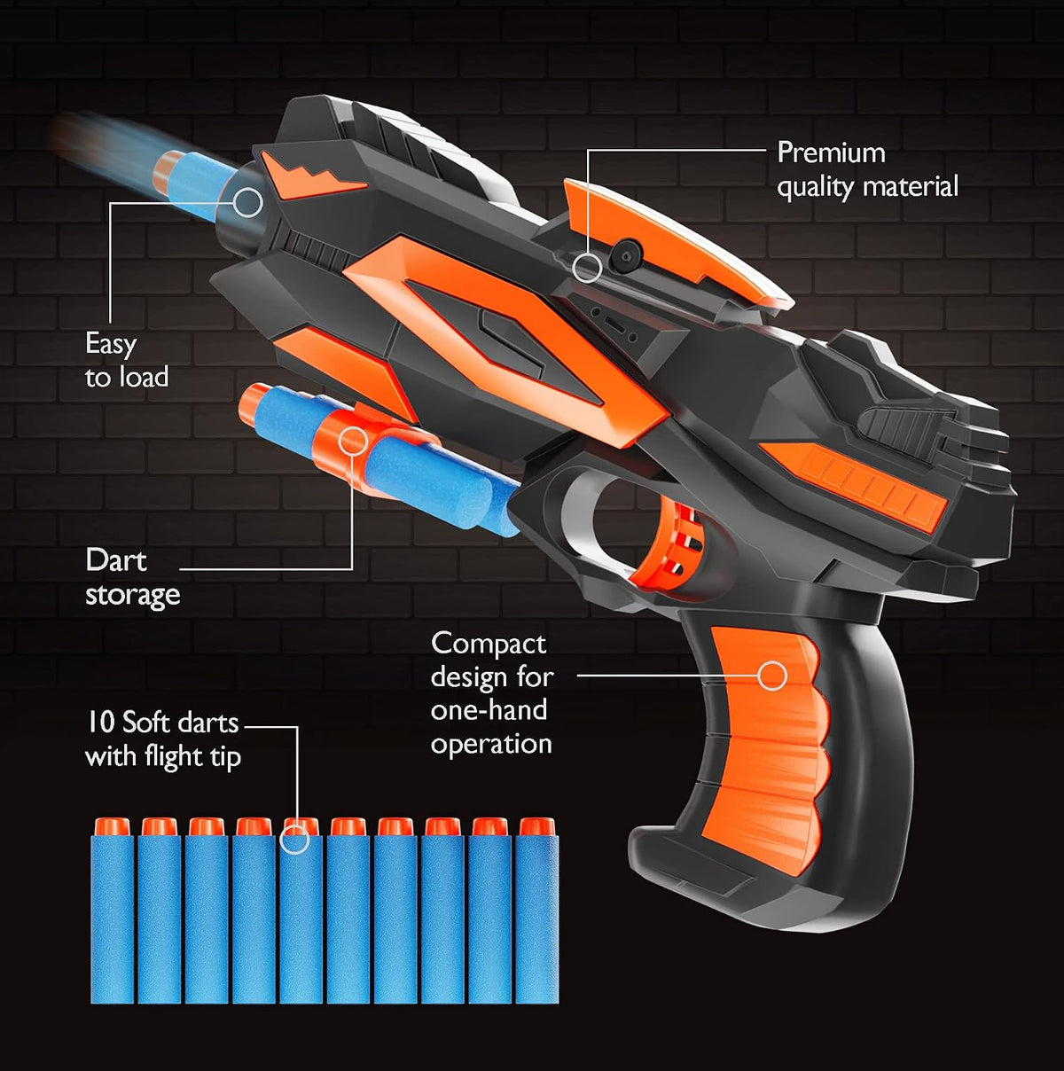 Hover Shot Shooting Toy for Kids - Ball Target Game for Nerf Guns Cool Birthday Gifts Toys for Boys Age 6+ Year Old Boy Best Teenage Gift Idea - Gun, Targets & Darts