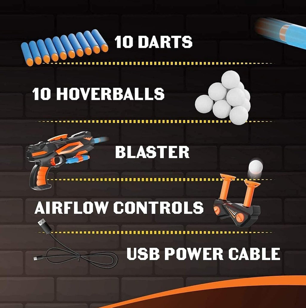 Hover Shot Shooting Toy for Kids - Ball Target Game for Nerf Guns Cool Birthday Gifts Toys for Boys Age 6+ Year Old Boy Best Teenage Gift Idea - Gun, Targets & Darts